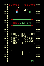 Red Clash title screen for Arcadia 2001